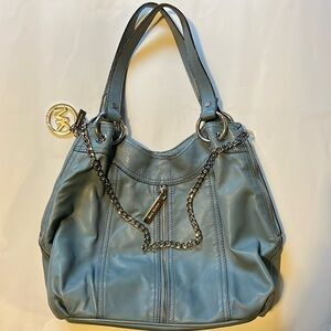 Michael Kors light blue leather bag
